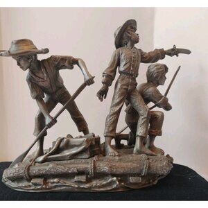The Pirates | Tom Sawyer Pewter Statue by Franklin Mint 9"X7"X4"
